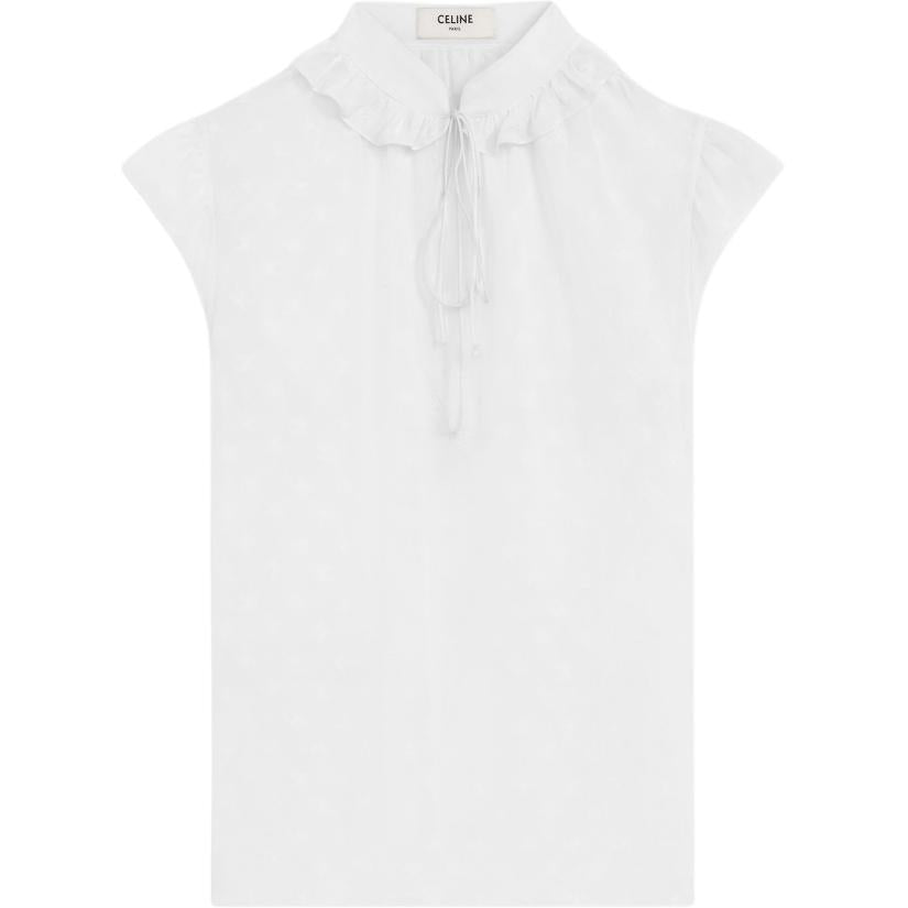 CELINE Blouse In Cotton Voile Shirt Women's White
