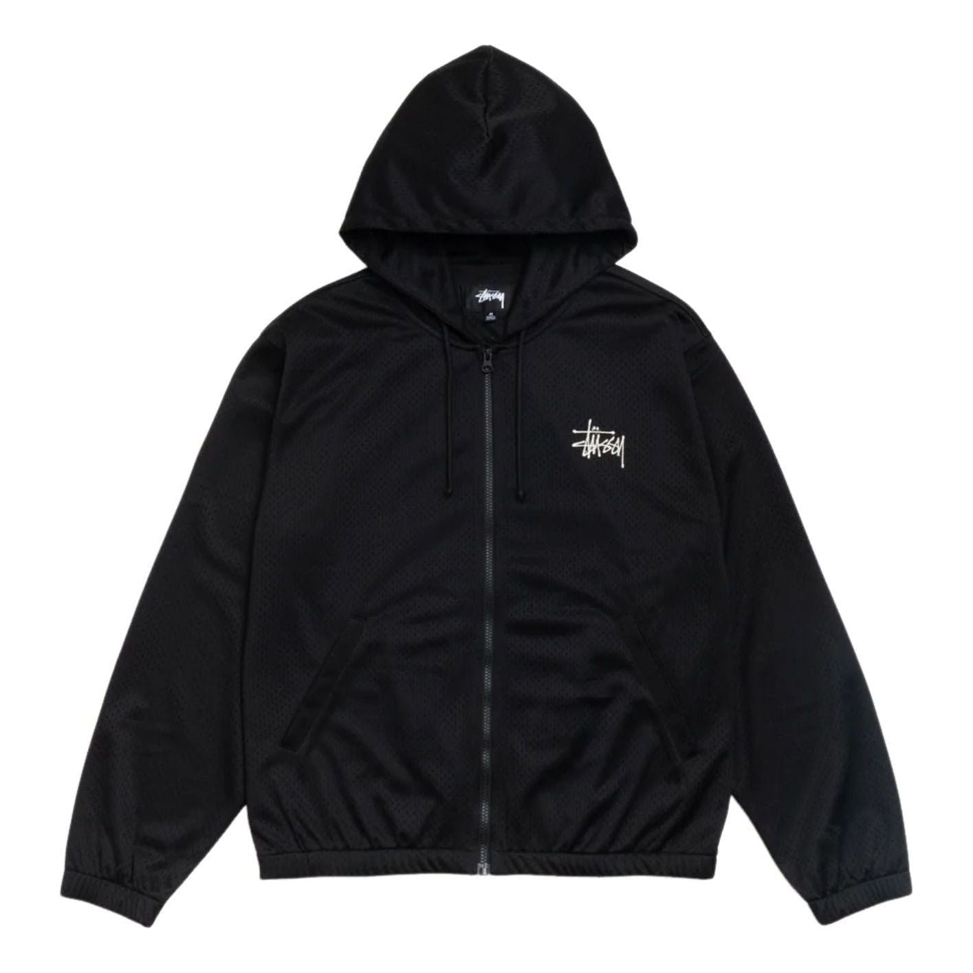 Stussy Athletic Mesh Zip Hoodie 'Black' 1140391-BLAC