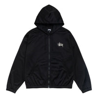 Stussy Athletic Mesh Zip Hoodie 'Black' 1140391-BLAC