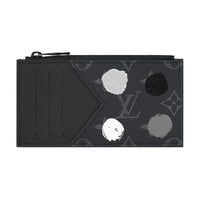 LOUIS VUITTON X Yayoi Kusama Coin Card Holder Monogram Eclipse Black/Silver