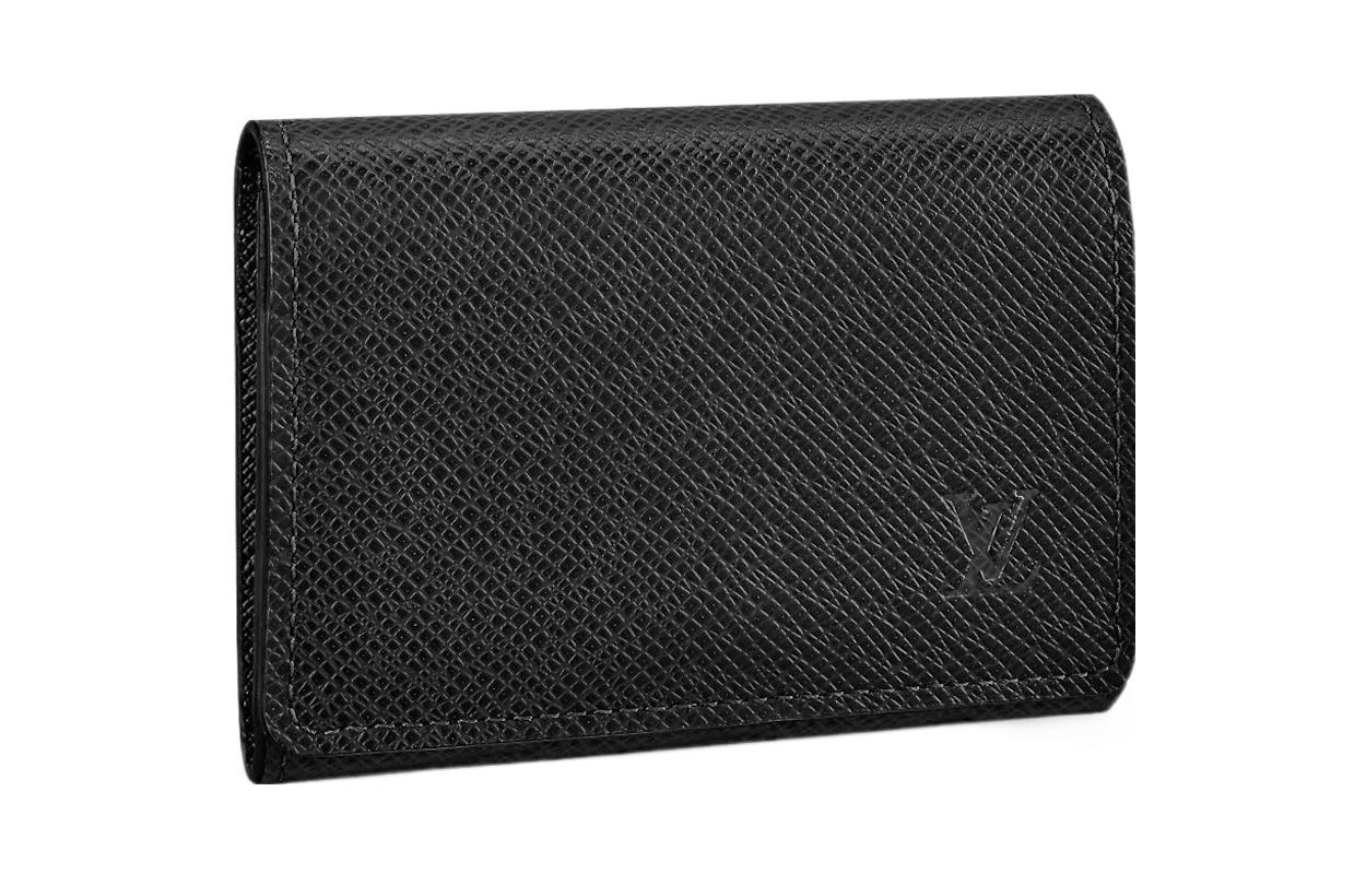 LOUIS VUITTON ÉPi Cow Leather Card Holder Card Holder Unisex Black