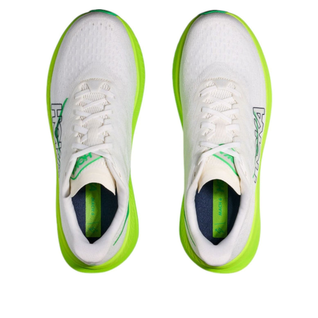 HOKA ONE ONE Mach 6 'White Neon Lime' 1147790-WNL