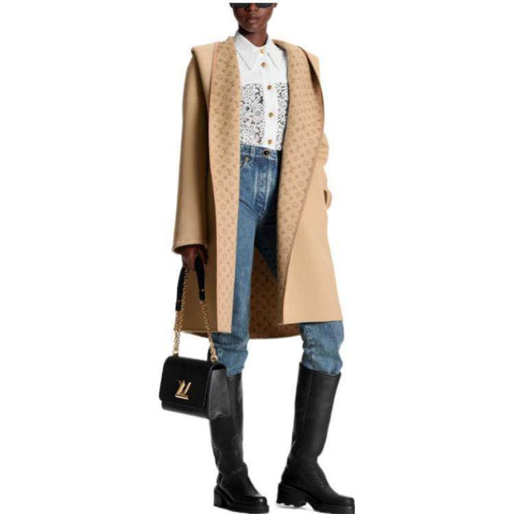 LOUIS VUITTON Coat Women's Khaki