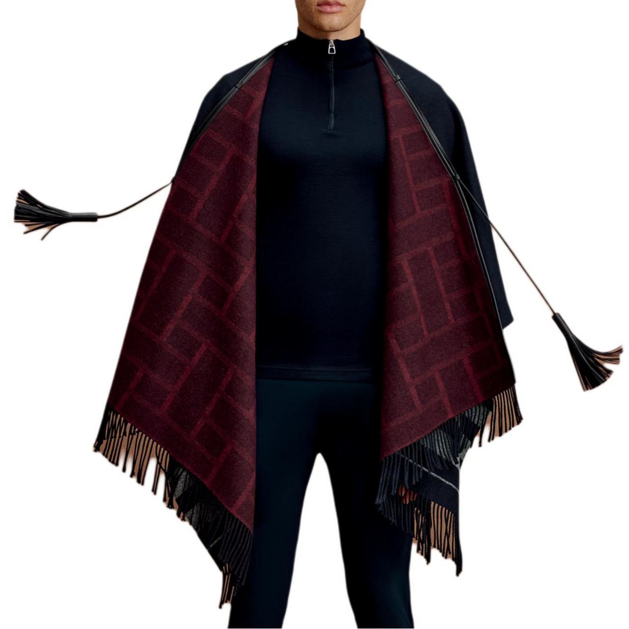 HERMES Cloaks Unisex Rouge Red