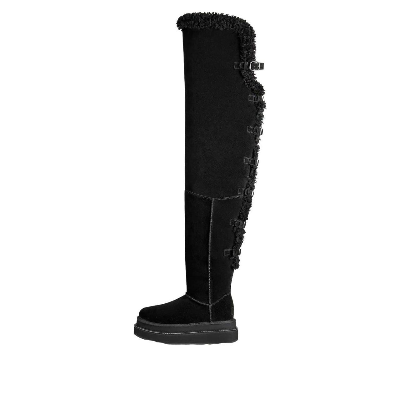 (WMNS) UGG x sacai Thigh High Boot 'Black' 1175215-BLK