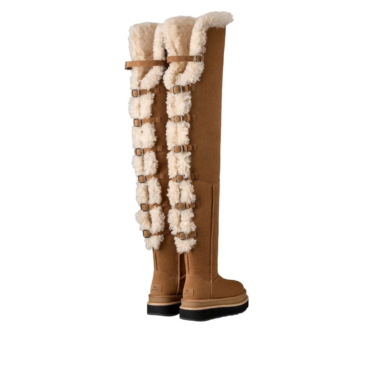 (WMNS) UGG x Sacai Thigh High Boot 'Chestnut' 1175215-CHE