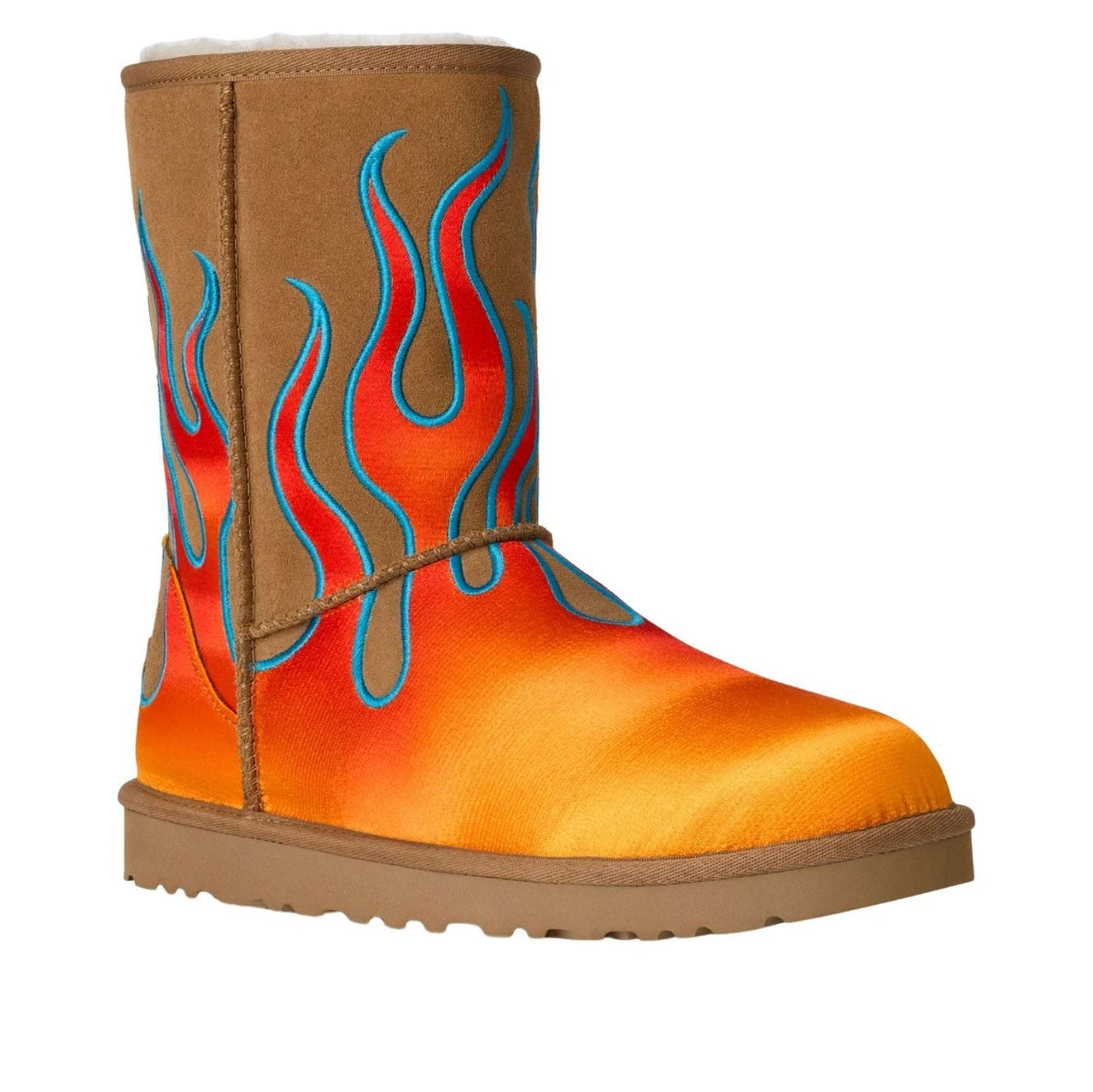 UGG x Jeremy Scott Classic Short Boot 'Flames Chestnut' 2025 1182671-CHE