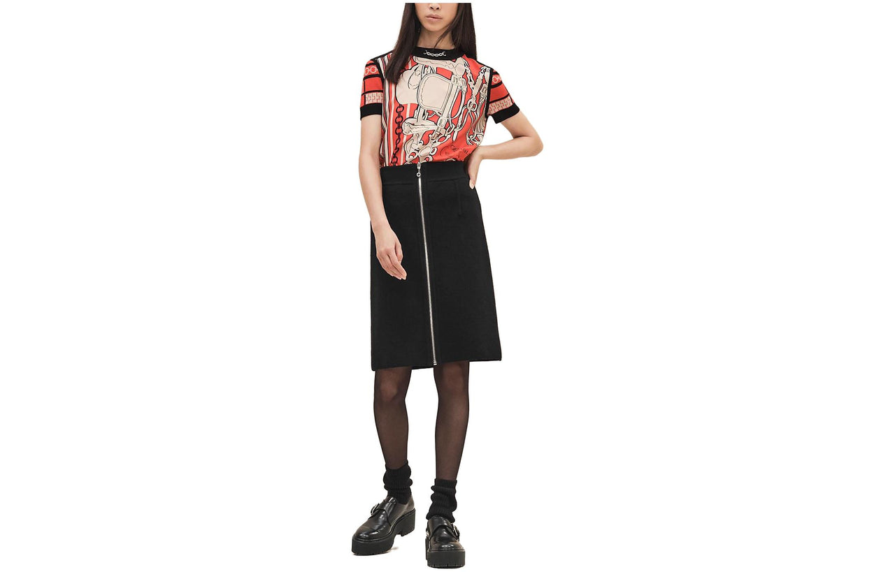 HERMES SS23 Casual Long Skirts Women's Black