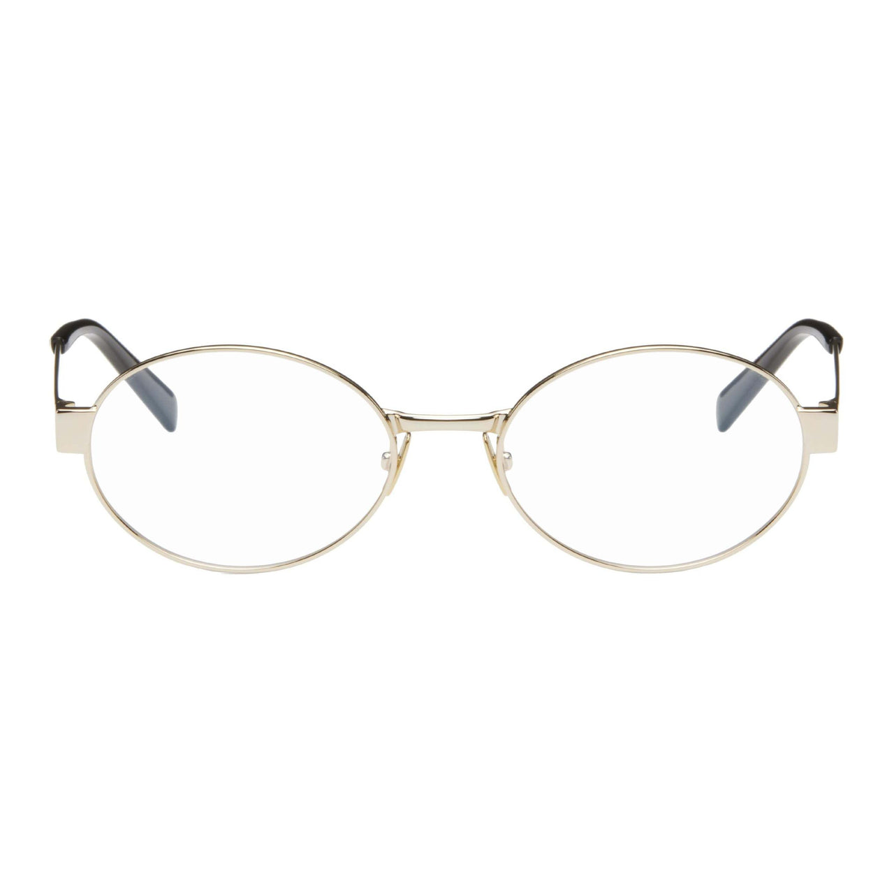 SAINT LAURENT Metal Acetate Eyeglass Frames Women's Gold