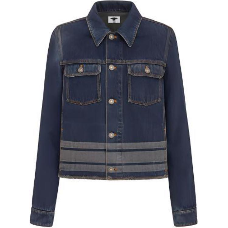 DIOR Quarterly New Products Denim Jackets Women's Blue