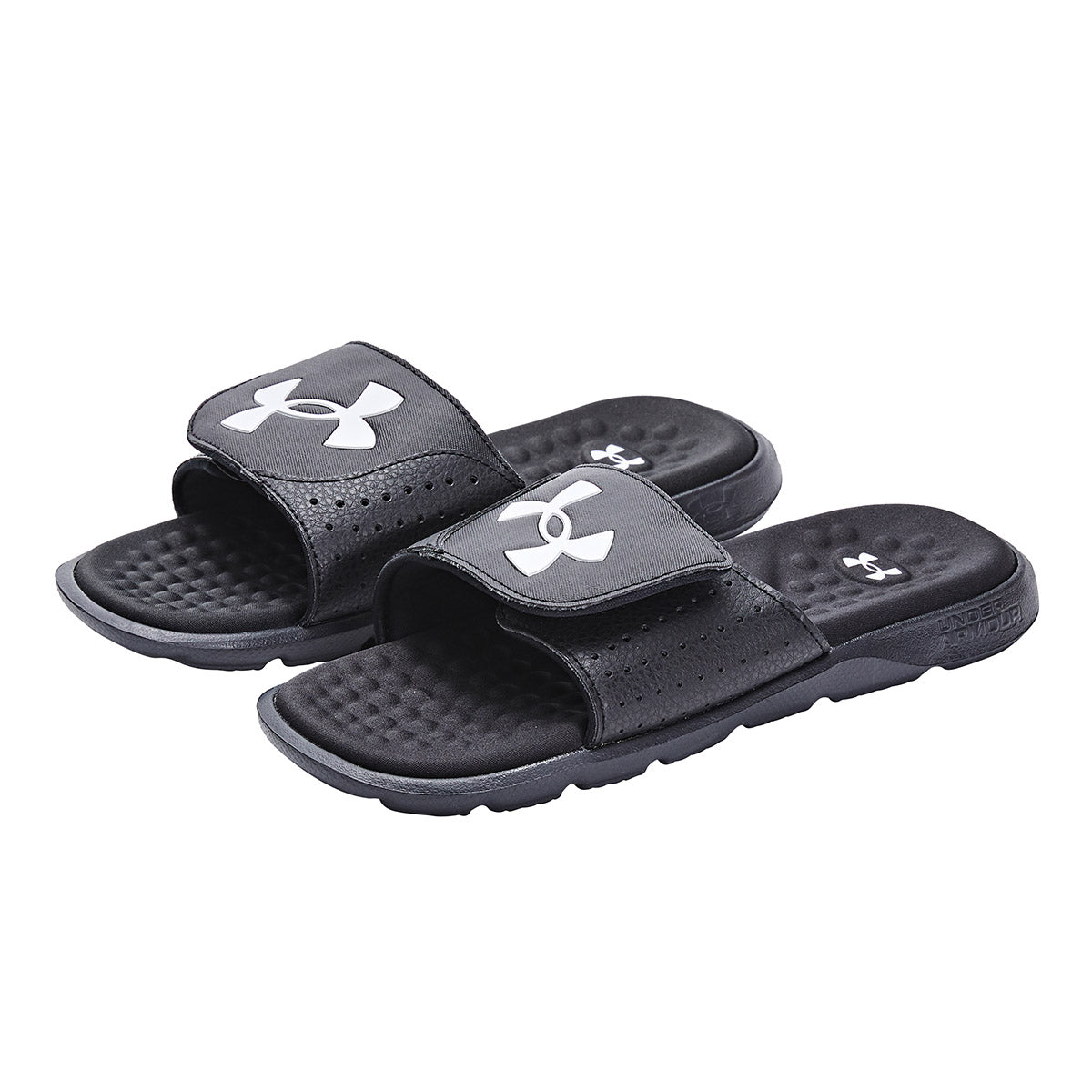 (GS) Under Armour Ignite Pro Slides 'White and Black' 3026036