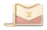 LOUIS VUITTON MYLOCKME Cow Leather Envelope Bag Shoulder Bag Crossbody Bag Regular Women's Apricot/Pink
