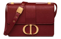 DIOR 30 Montaigne Collection Grained Calfskin Handbag, Shoulder Bag, Crossbody Bag Women's Brick Red