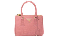 PRADA Galleria Killer Bag Crocodile Leather Shoulder Bag Crossbody Bag Handbag Mini Women's Pink