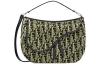 DIOR Saddle Grained Calfskin Saddle Bag Handbag Shoulder Bag Crossbody Bag Men's Olive Green