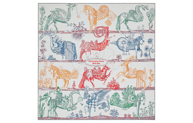 HERMES Silk Scarves Women's Multicolor