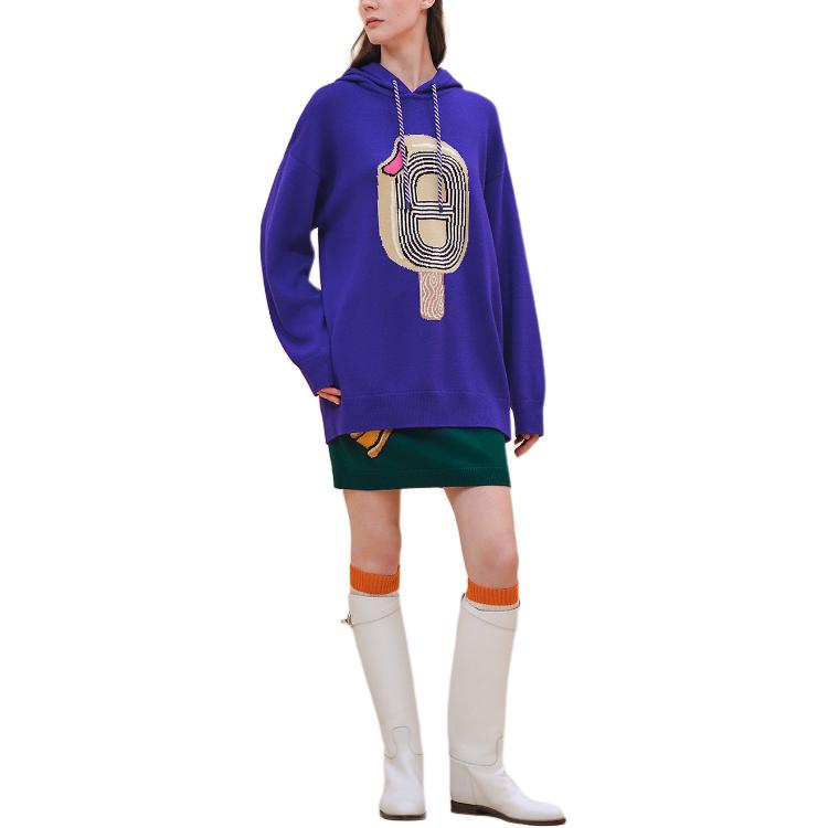 HERMES SS24 Knitwear Women's Iris Purple Color
