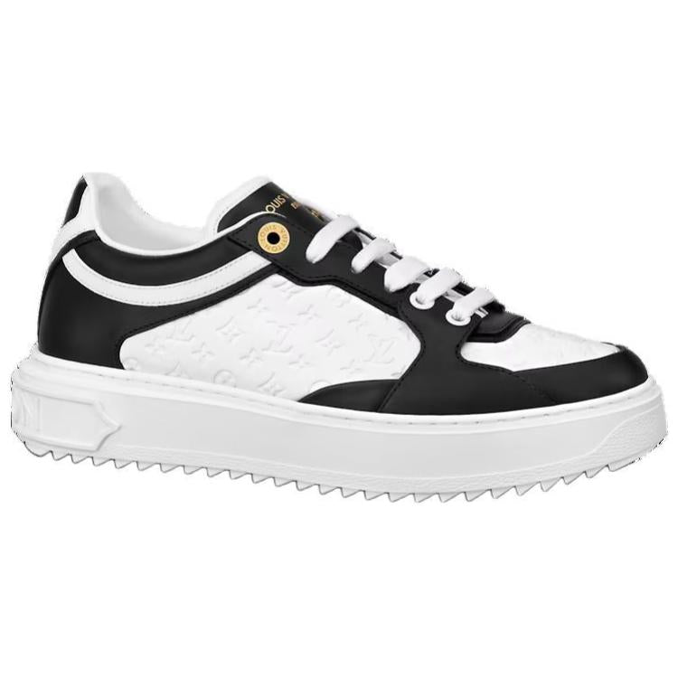 LOUIS VUITTON Time Out Sneakers 'White Mini Monogram Black' Women's