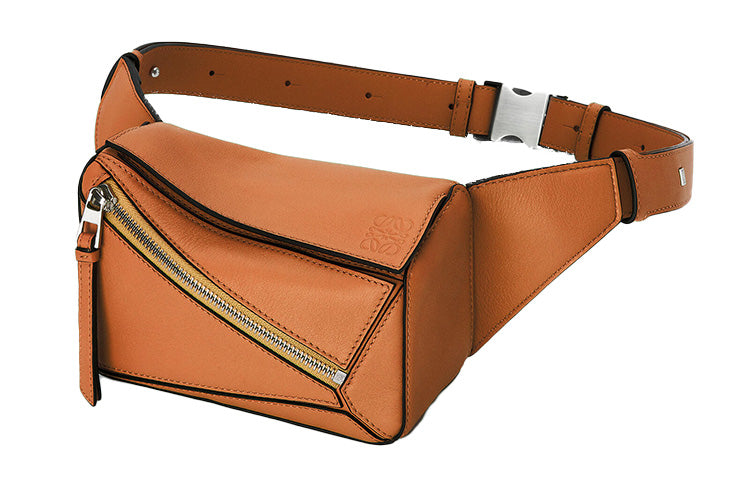 LOEWE Puzzle Bum Bag In Classic Calfskin Mini Tan