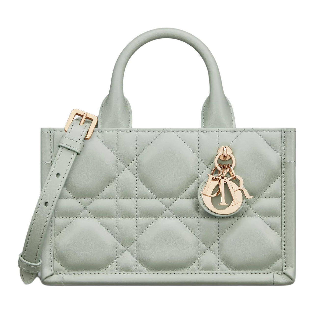 DIOR Calfskin Tote Bag, Shopping Bag, Shoulder Bag, Crossbody Bag, Handbag Mini Women's Light Green