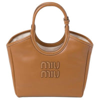 MIU MIU Ivy Leather Shoulder Bag, Crossbody Bag, Handbag Women's Brown