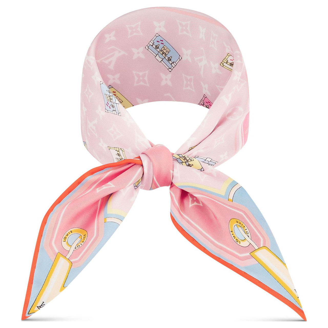 LOUIS VUITTON Silk Silk Scarves Women's Pink