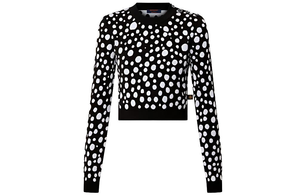 LOUIS VUITTON X Yayoi Kusama Infinity Dots Cropped Pullover Black/White