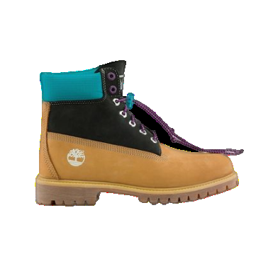 Timberland Premium 6 Inch Waterproof Boots 'Wheat Nubuck with Black and Blue Collar' A2N93231