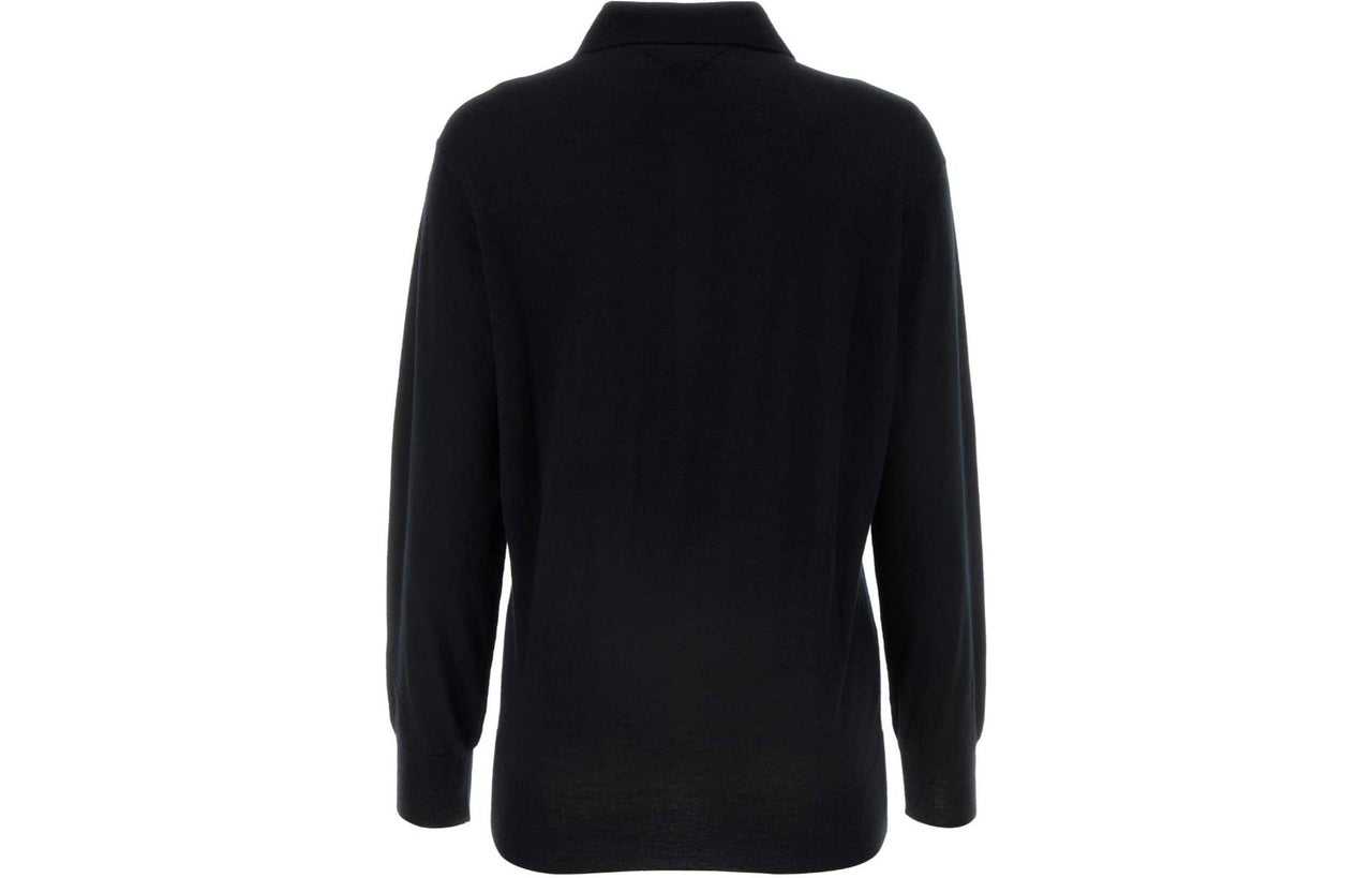 PRADA Long Sleeved Knitted Polo Shirt