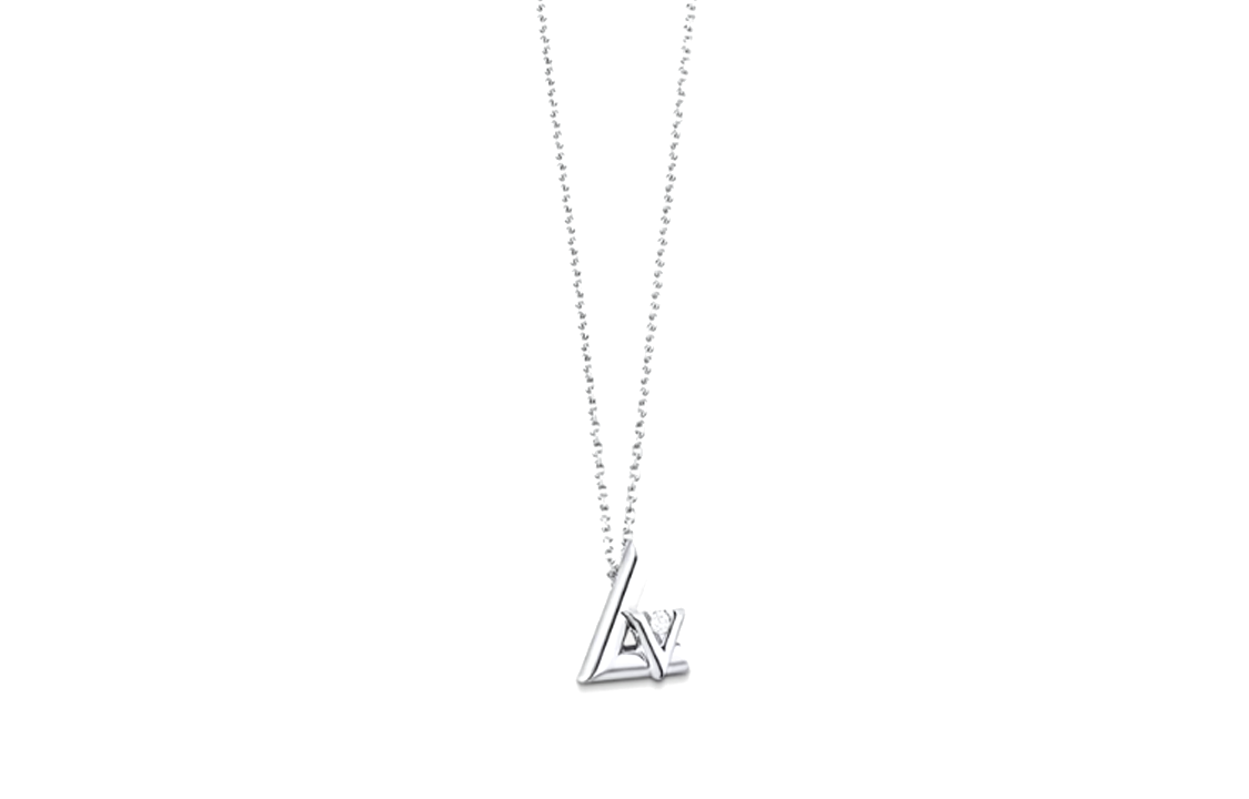 LOUIS VUITTON 18K White Gold Necklaces Women's Silver