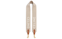 CELINE Wool Long Strap Bag Strap Women's Beige/White
