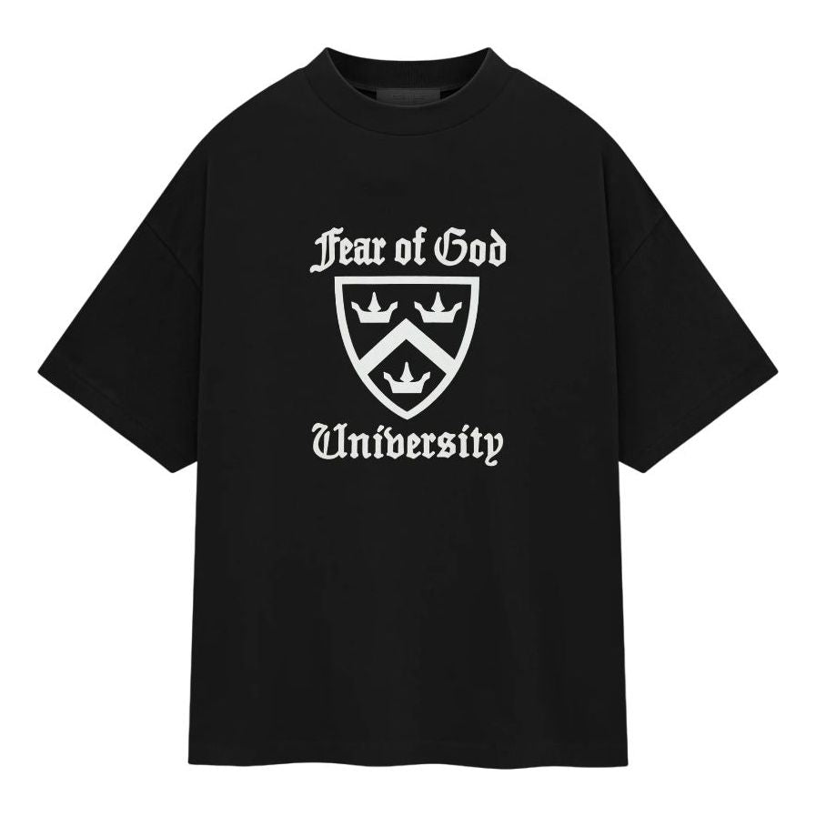 Fear of God Essentials SS25 Heavy T-Shirt 'College Shield Black' 125HO242000F