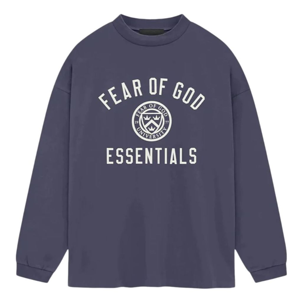 Fear of God Essentials FW24 Jersey Long Sleeve T-shirt 'Marine' 125HO244204F