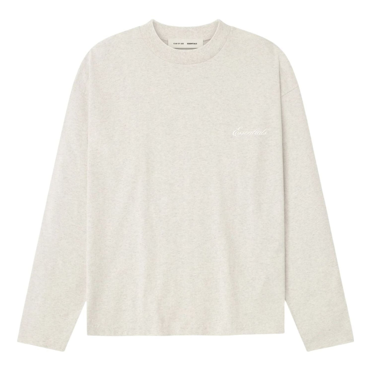 Fear of God Essentials Embroidered Classic Long Sleeve T-Shirt 'Oatmeal Heather' 125HO254202F