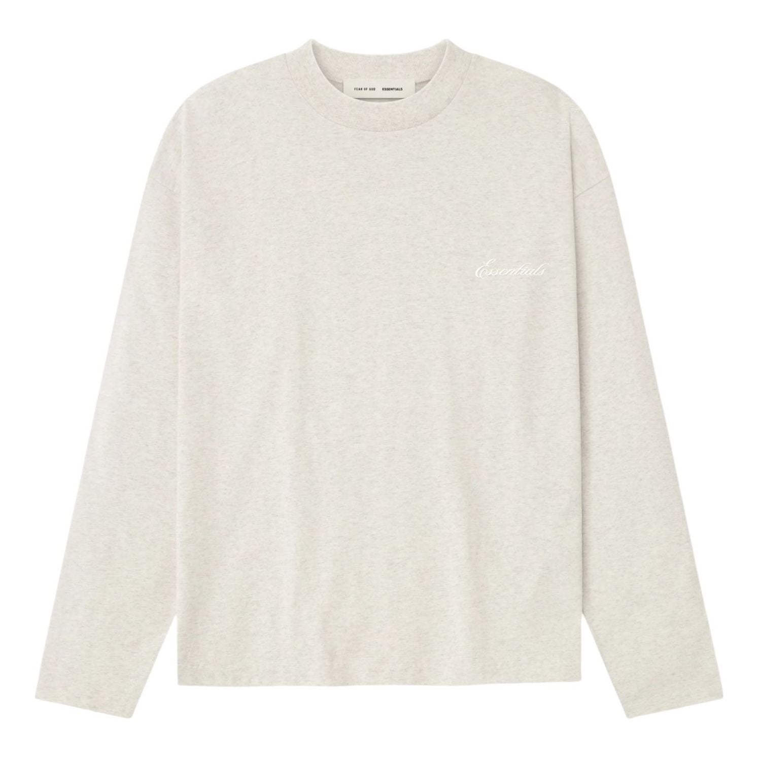 Fear of God Essentials Embroidered Classic Long Sleeve T-Shirt 'Oatmeal Heather' 125HO254202F
