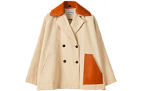 LOEWE Trapeze Peacoat Leather Collar 'Desert'