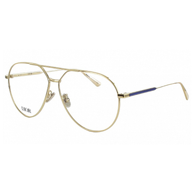 DIOR Metal Aviator Eyeglass Frames Women's Gold