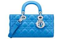 DIOR Lady D JOY Sheepskin Princess Diana Bag Clutch Shoulder Bag Crossbody Bag Handbag Women's Bright Blue