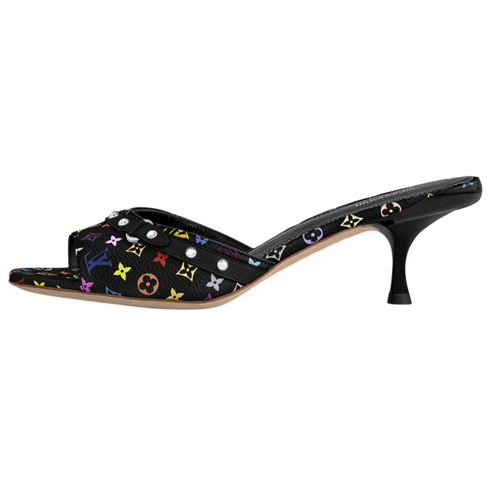 LOUIS VUITTON Slide Slippers Women's Black