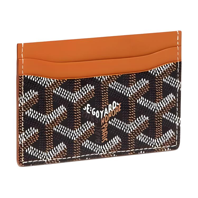 GOYARD Saint Sulpice Coated Canvas Card Holder Unisex Brown & Black