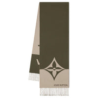 LOUIS VUITTON Sheep Wool Knit Scarves Men's Green