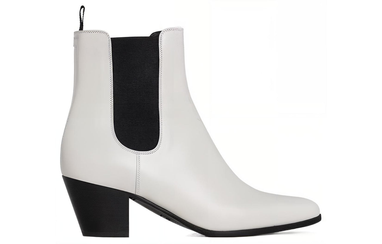 CELINE SAINT GERMAIN DES PRES Short Chelsea Boots 5.5cm Women's White