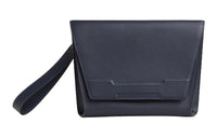 HERMES Evercolor Calfskin Handbags Clutches Regular Men's 2Z Bleu Nuit Midnight Blue