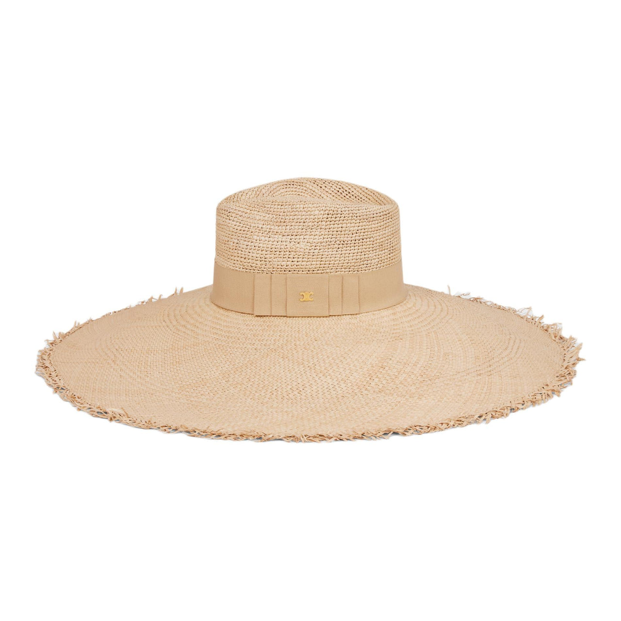 CELINE Wide brimmed Triomphe Hat In Straw