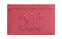 CELINE Triomphe Arc De Triomphe Cow Leather Card Clip Money Clip Card Holder Women's Candy Color/Pink Peach Pink