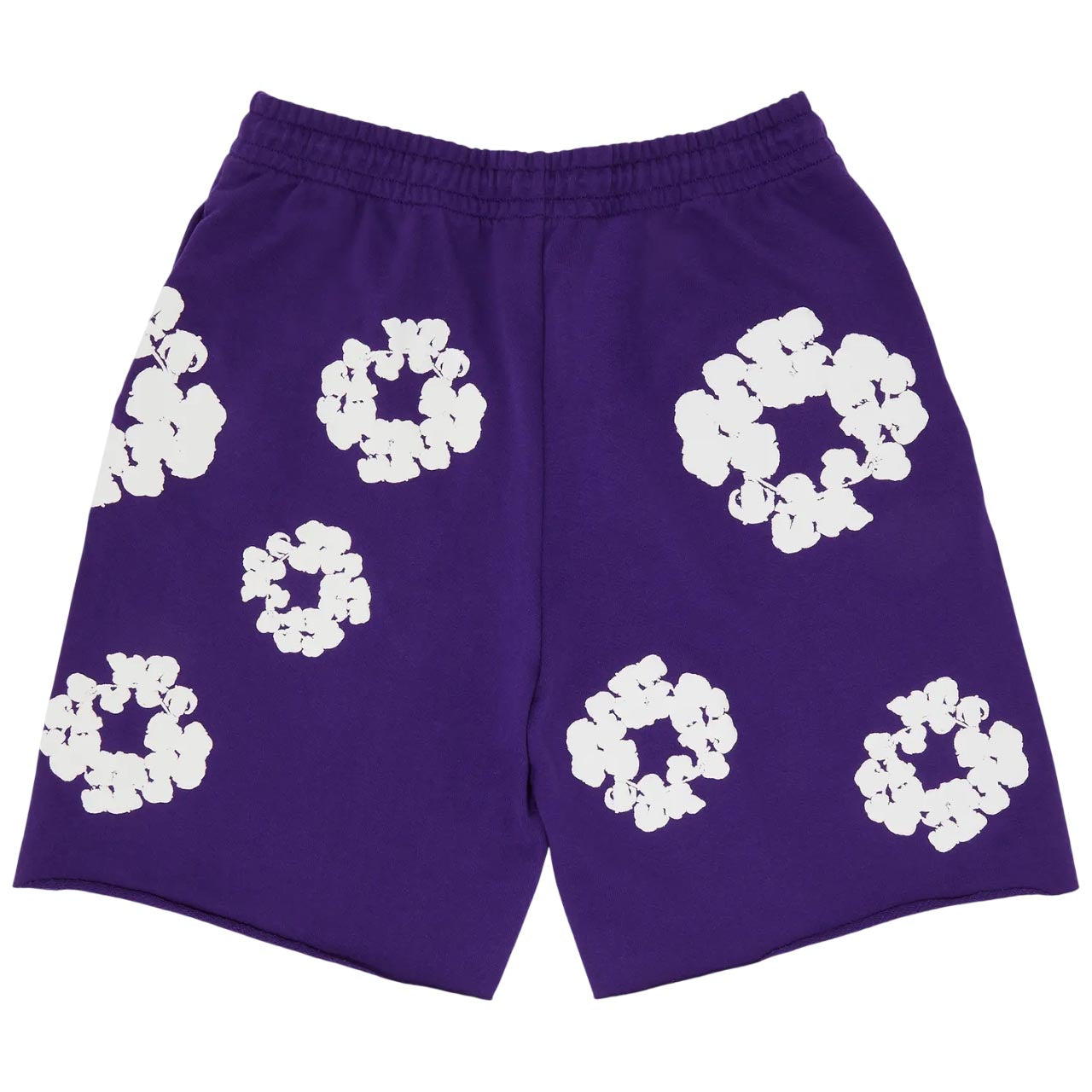 Denim Tears Cotton Wreath Logo Shorts 'Purple White' 402-200-30
