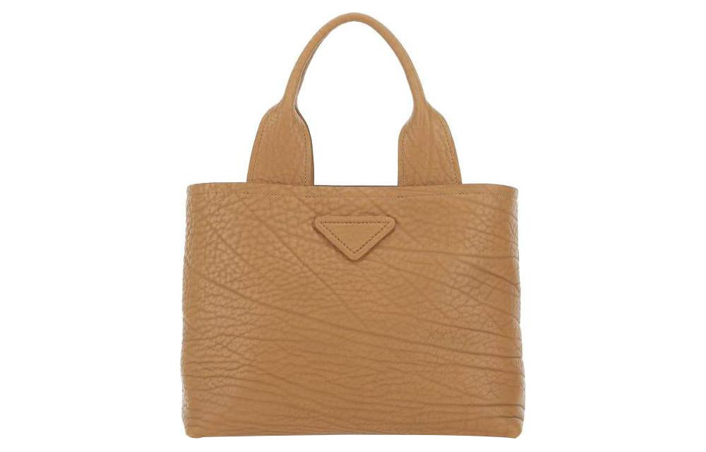 PRADA Calfskin Tote Bag Shopping Bag Handbag Regular Women's Camel