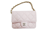 CHANEL 22SS Cow Leather Evening Bag, Coin Purse, Shoulder Bag, Crossbody Bag Mini Women's Pink