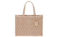 MIU MIU Matelassé Leather Tote Bag Shopping Bag Shoulder Bag Crossbody Bag Handbag Women's Cameo Brown