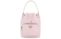 PRADA Nylon Fabric Bucket Handbag Regular Women's Pink